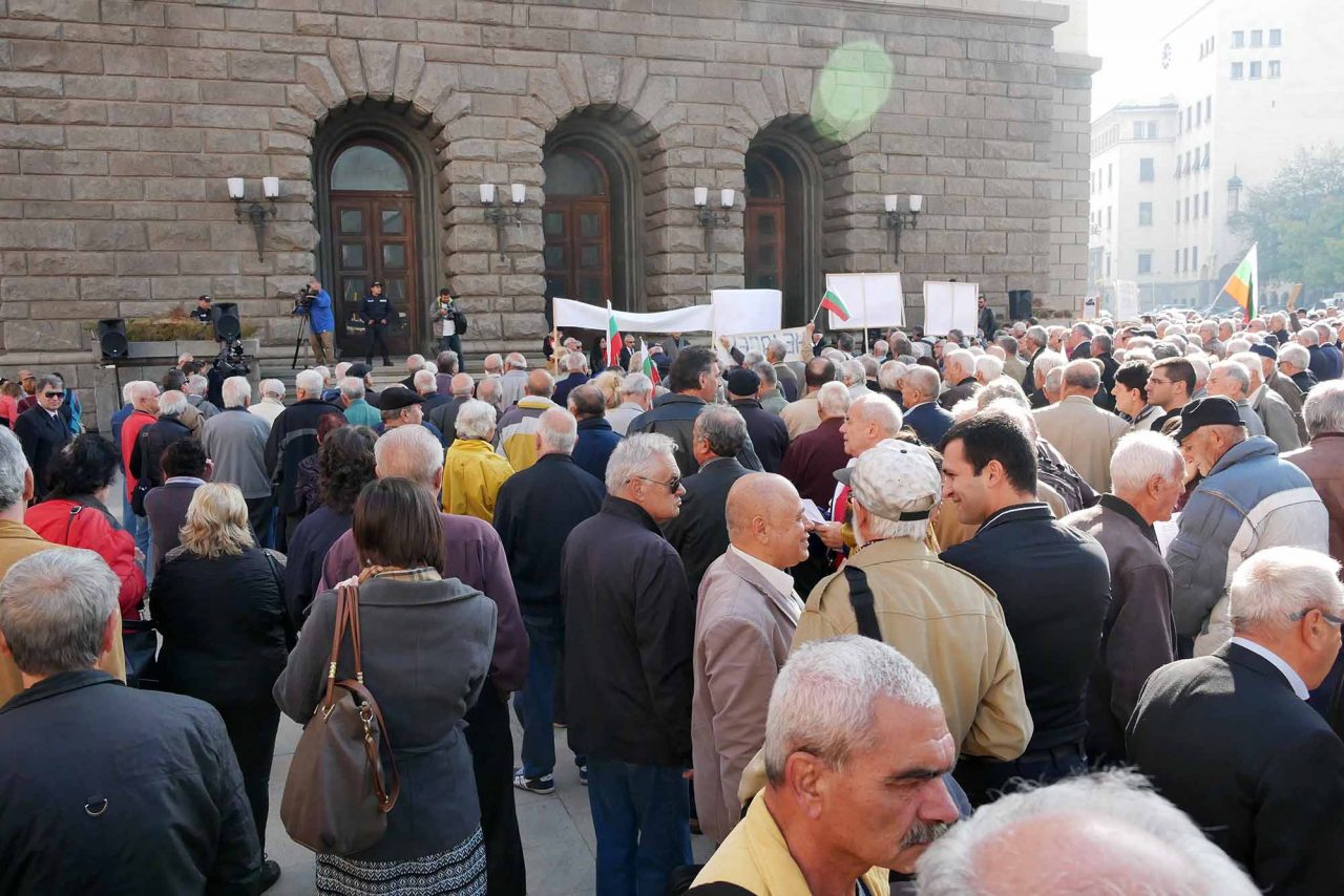 Национален протест на пенсионерите пред министерски съвет (8)