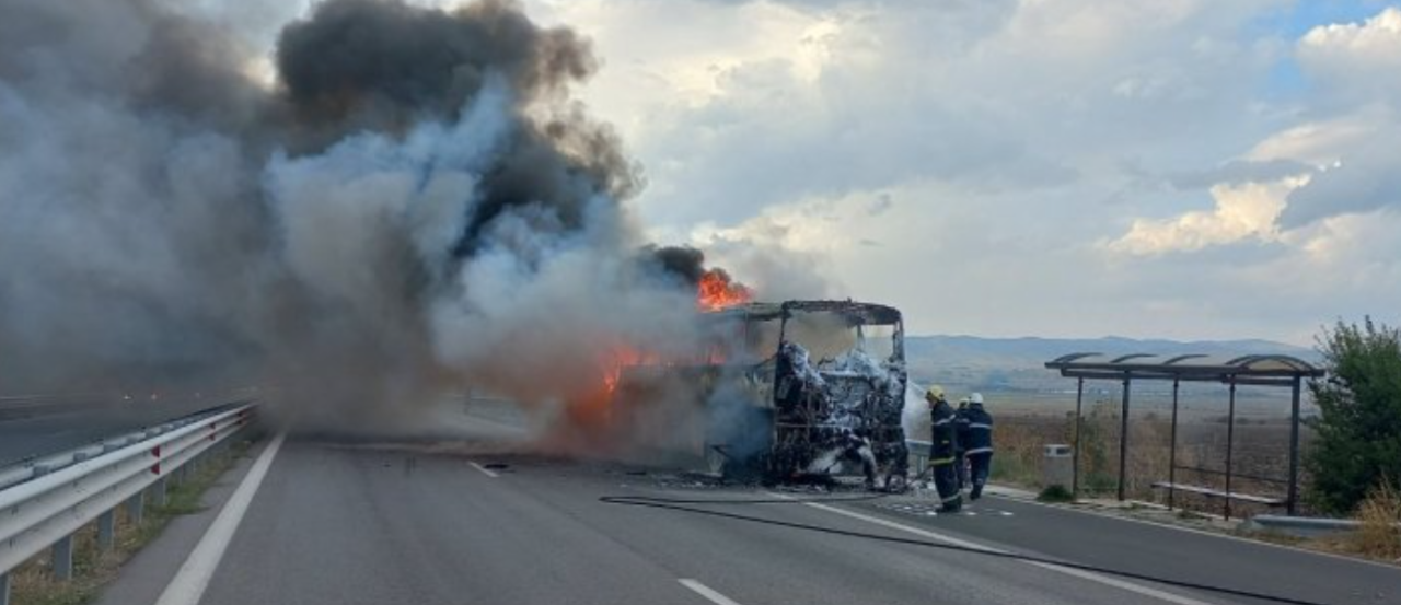 пожар автобус
