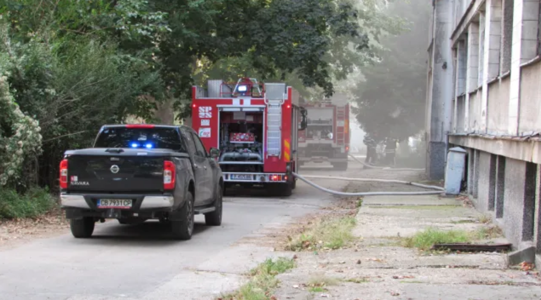Голям пожар бушува в Пловдив Пламнали са сухи треви предава