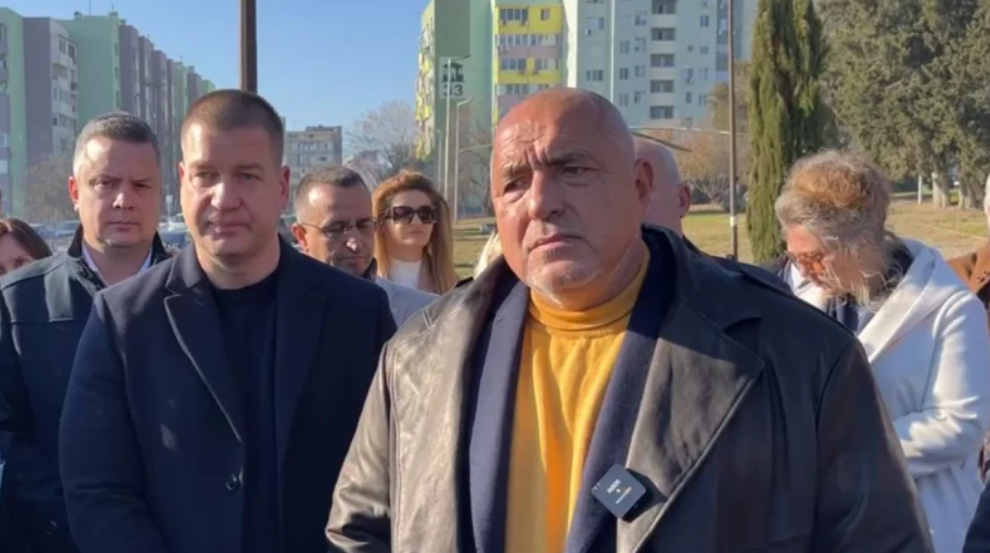 Лидерът на ГЕРБ Бойко Борисов пристигна в Стара Загора Там
