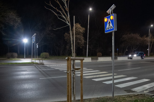 Осветиха една от най опасните пешеходни пътеки в Пловдив Зебрата се