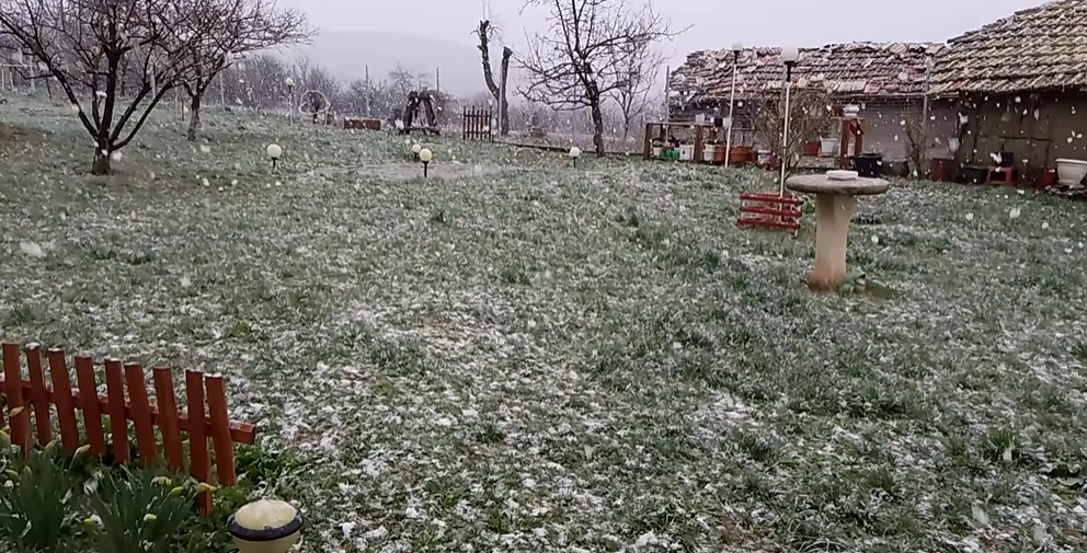 Сняг и градушка изненадаха Североизточна България през днешния ден става