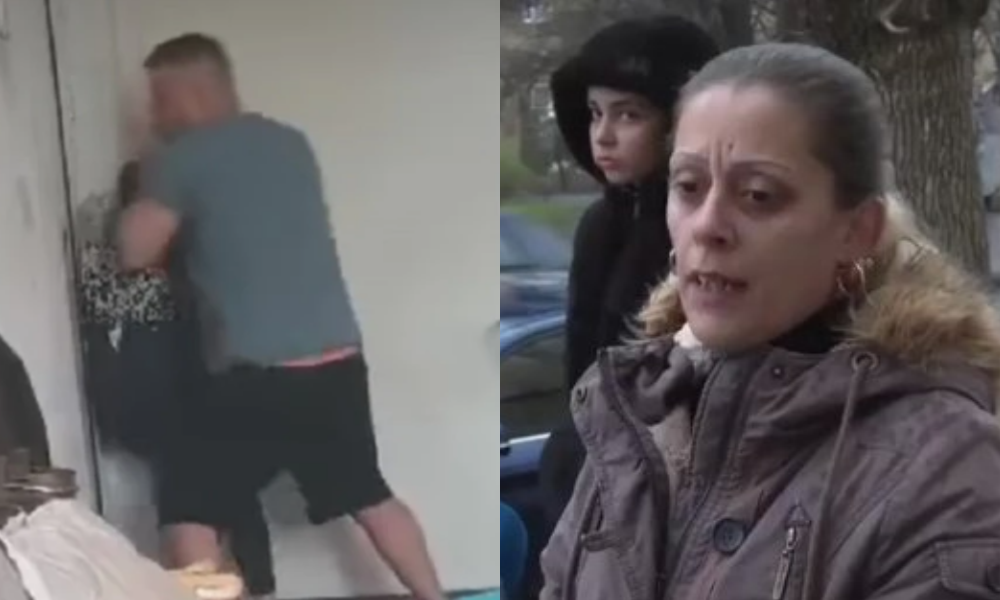 Насилникът, който беше заснет да бие жена си в дома