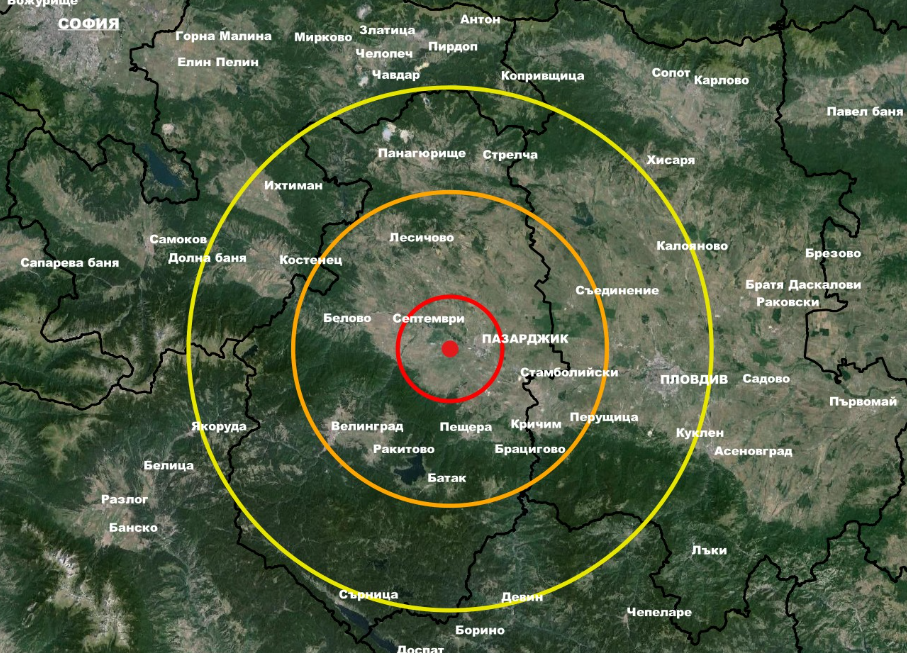 Земетресение с магнитуд М=3.0 е регистрирано тази сутрин в района